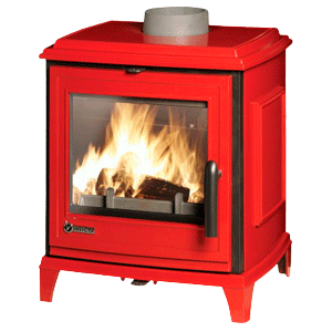 Печь-камин SEDAN S красная эмаль