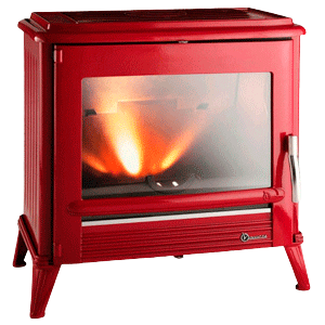 Печь-камин MODENA красная эмаль
